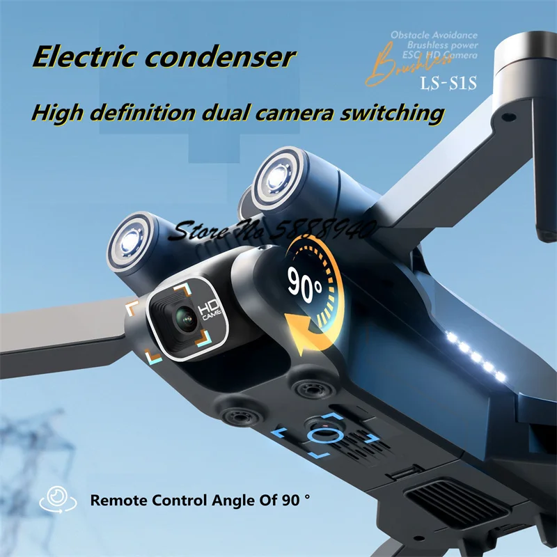Drone S1S Rc Quadcopter - 6K Optical Flow Brushless Folding Remote