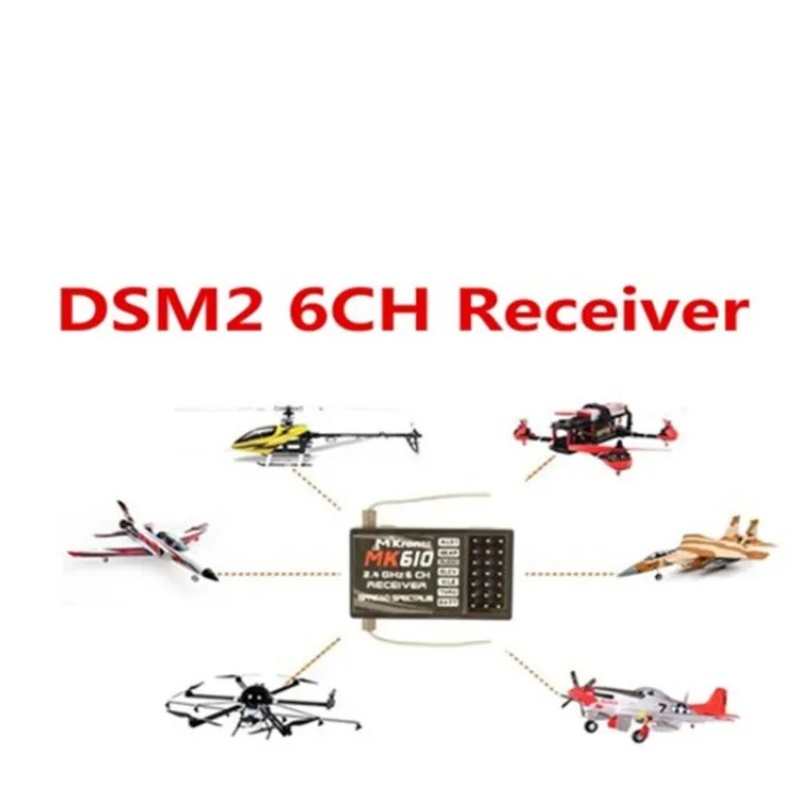 DSM2 MK610 AR6100 2.4G 6CH RC  - Drone Rc Leading recension och pris