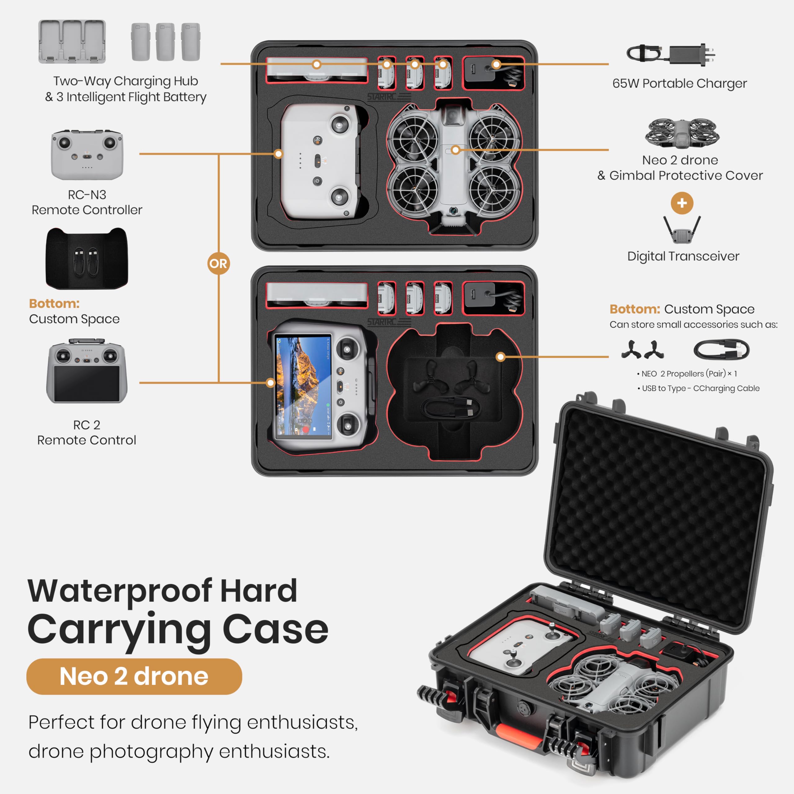 STARTRC Waterproof Hard Carryi - Drone Rc Cover recension och pris
